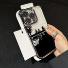 Coque iPhone transparente bord noir Stranger Things vélos et Monde à l'Envers