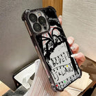 Coque iPhone transparente bord noir Stranger Things Mind Flayer et mur alphabet