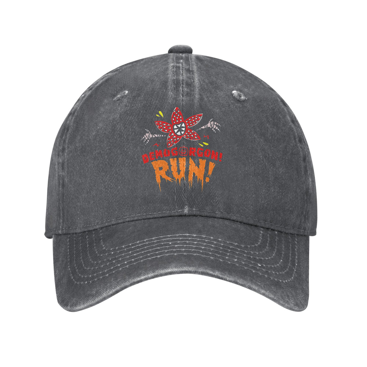Casquette délavée Stranger Things Demogorgon Run – coloris Gris foncé