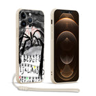 Coque iPhone crème Stranger Things Mind Flayer et mur alphabet