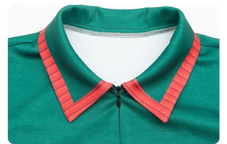 Col pointu bordé de rose du haut vert du costume Holly Wheeler Stranger Things